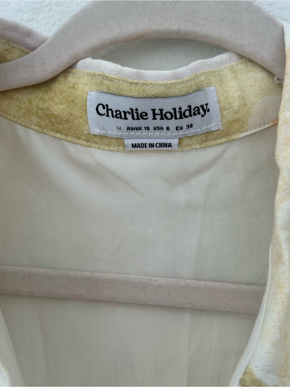 Charlie Holiday Ibiza Naomi Watercolor Pastel Button-Up Shirt Dress - Picture 8 of 8